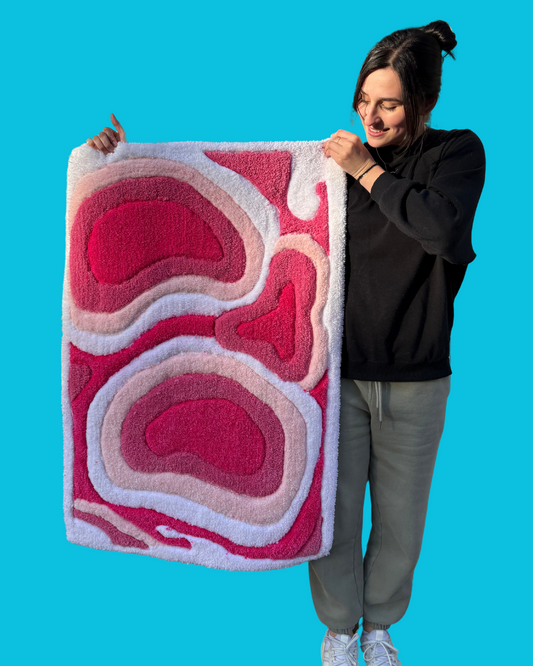 Pink Abstract Rug